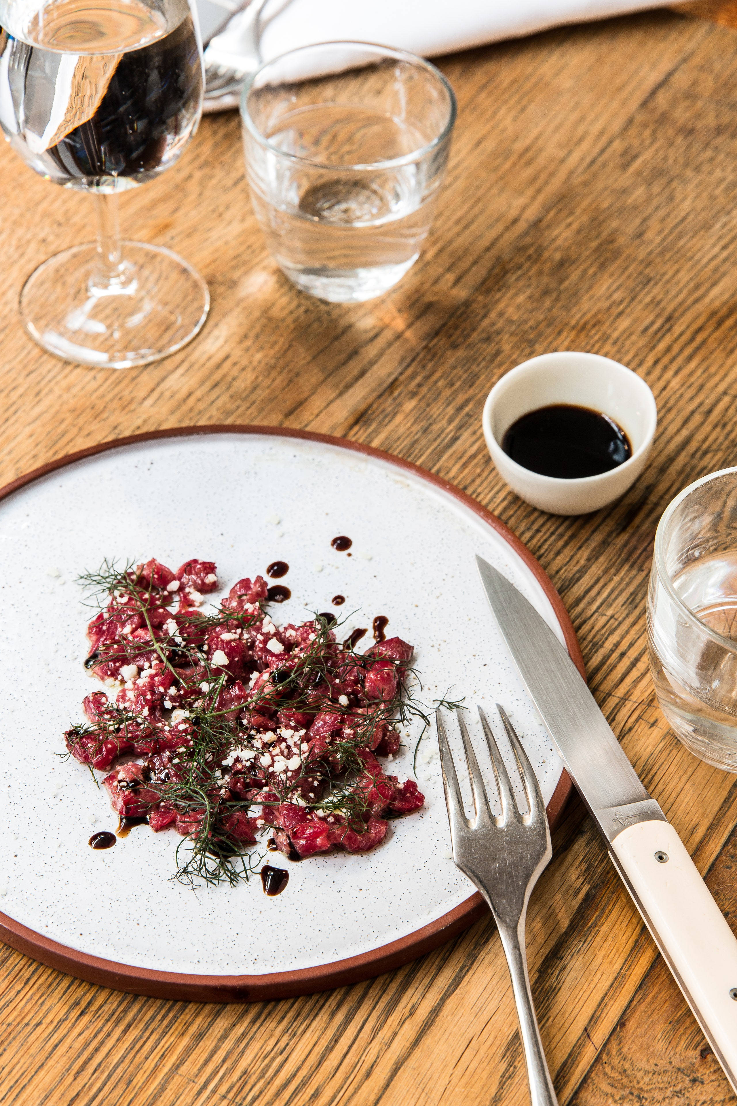 Minced Steak Tartare Picha ya Ukuta