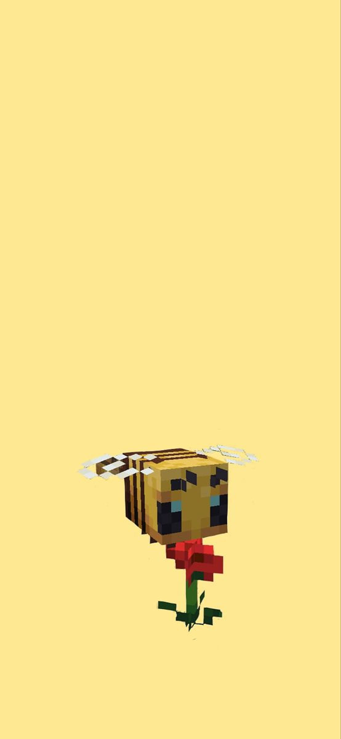 Minecraft Bee Na Maua Picha ya Ukuta