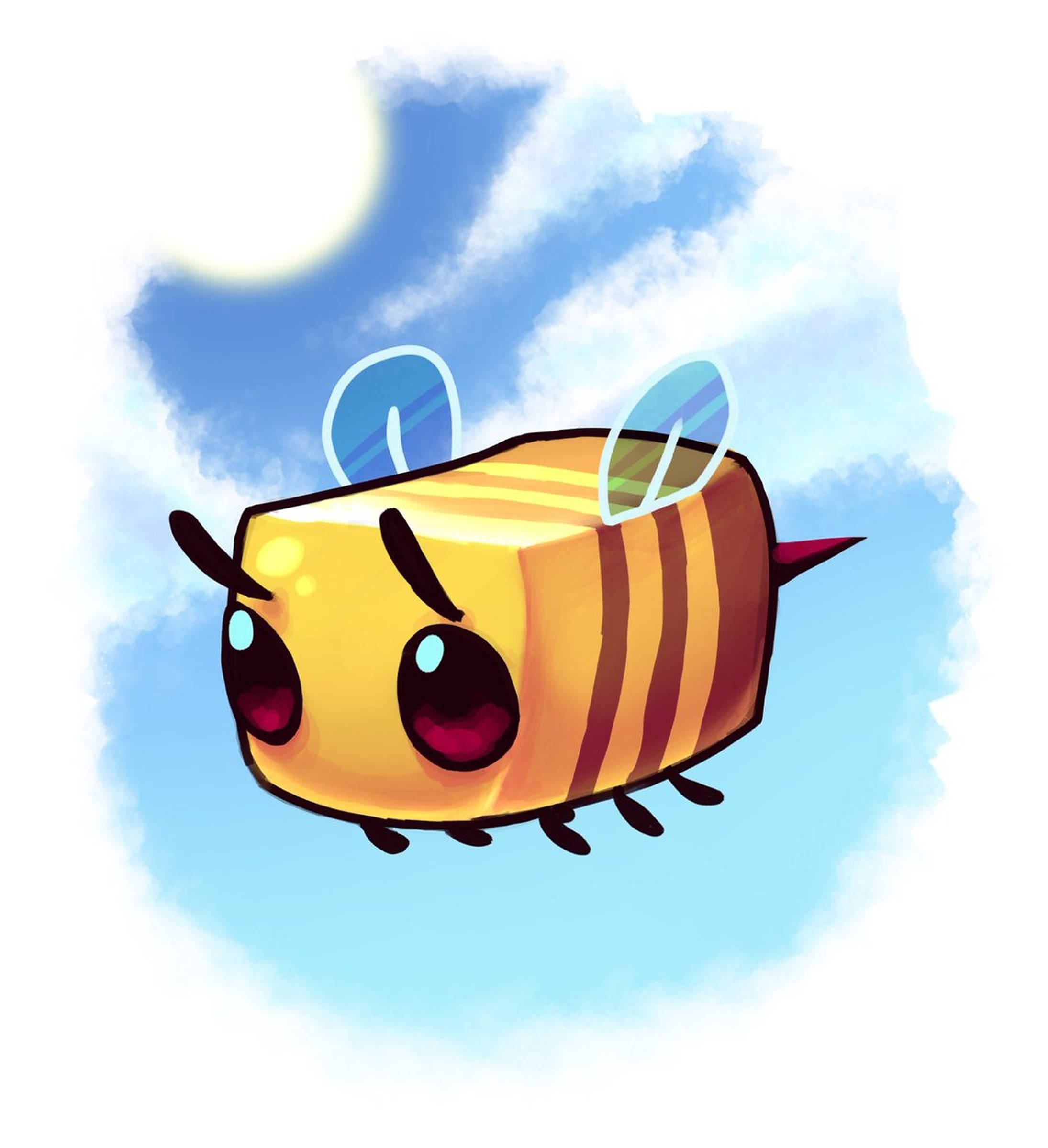 Minecraft Bee Sana Ya Flying Picha ya Ukuta