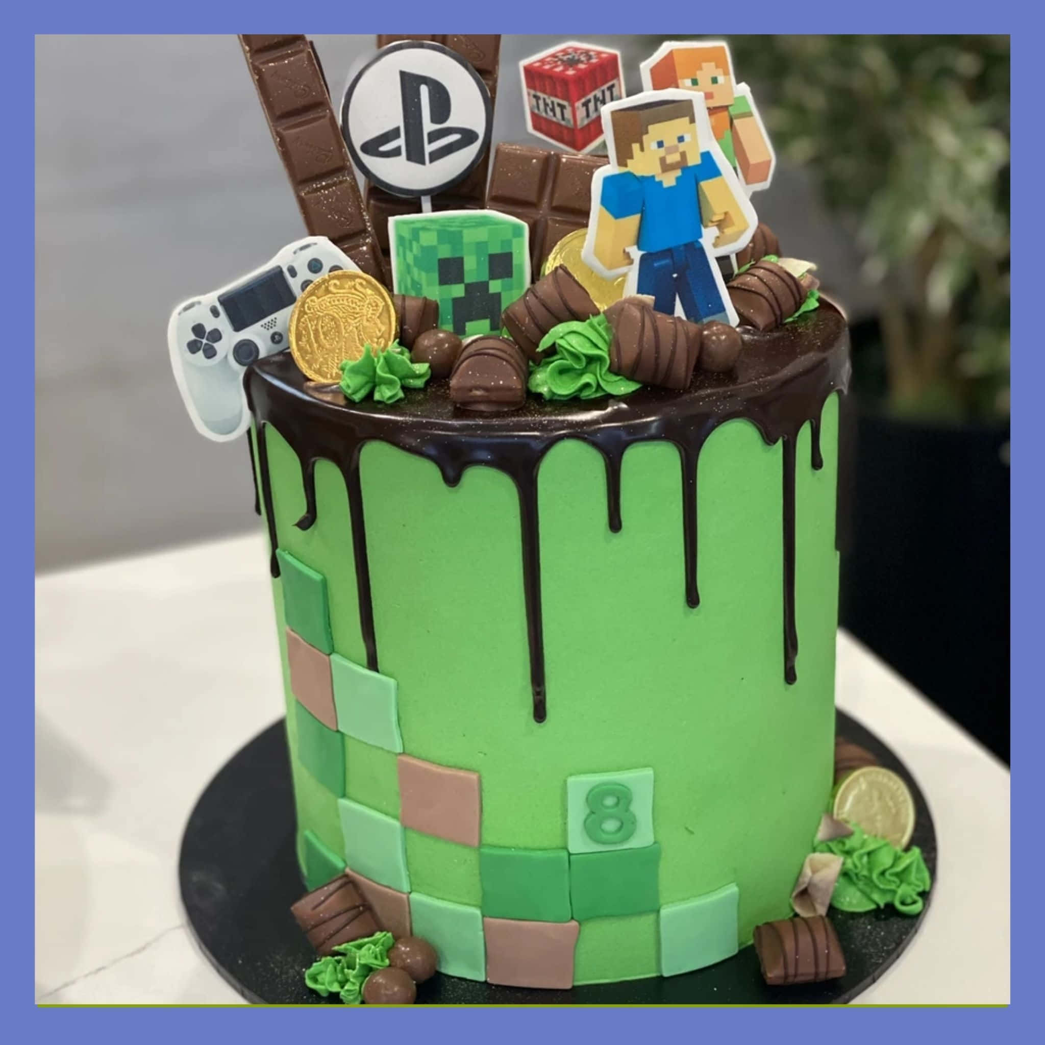 minecraft birthday cake Picha ya Ukuta