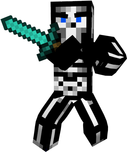 Minecraft_ Karakter_ Mwenye_ Upanga.PNG Picha ya Ukuta