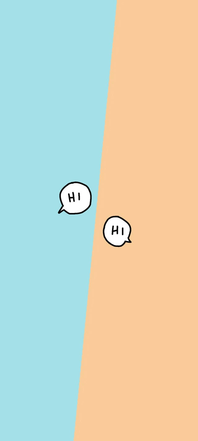 Minimalist Hi Bubble Speeches Picha ya Ukuta