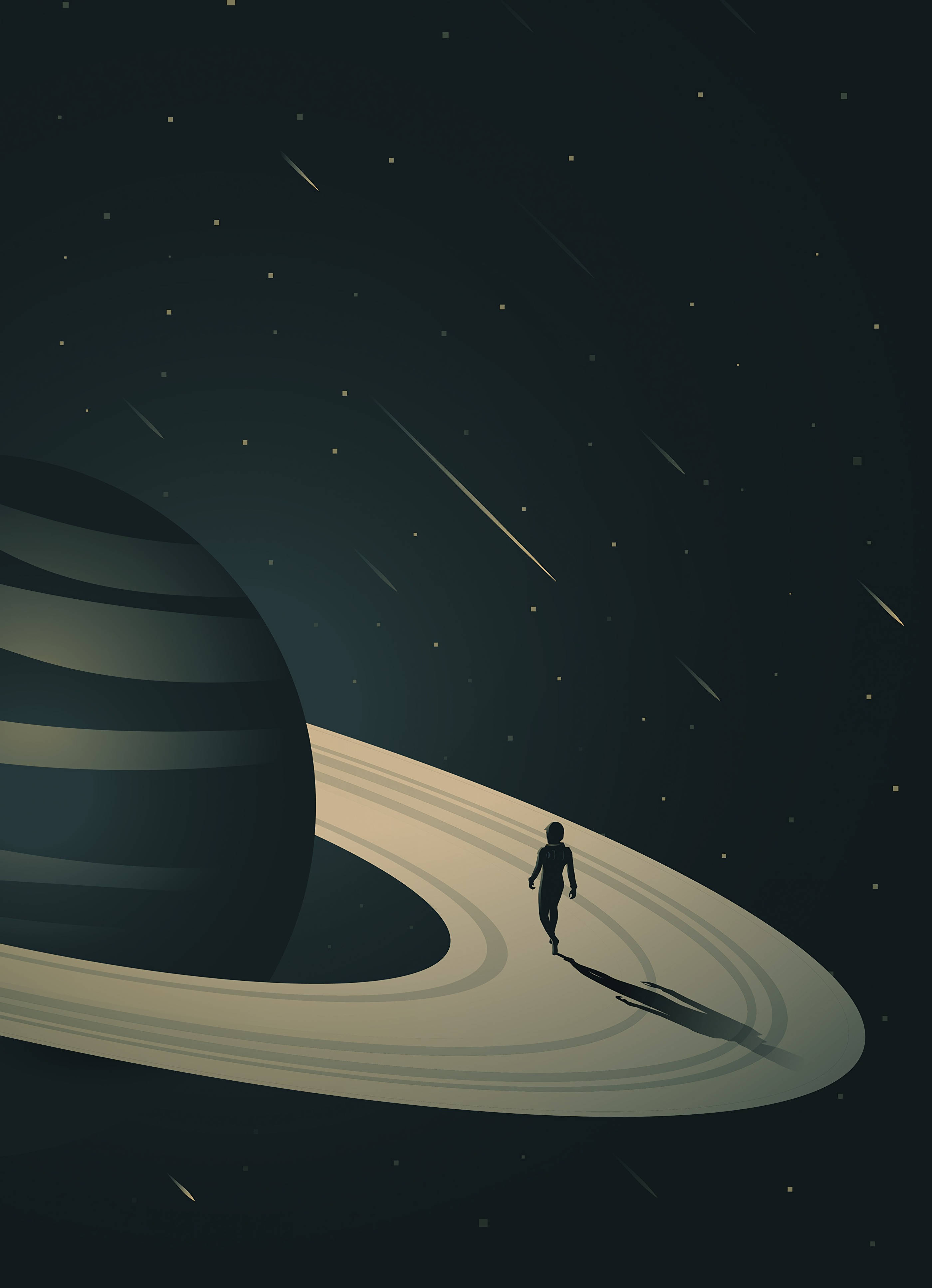 Minimalist Jupiter Cartoon Picha ya Ukuta