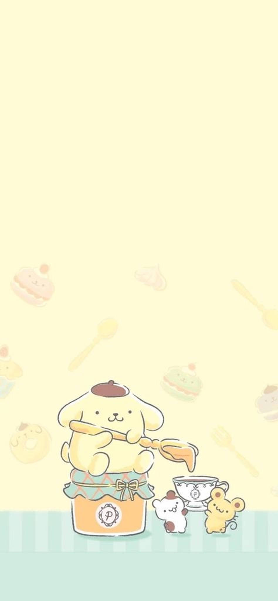 Minimalist Pompompurin Art Picha ya Ukuta