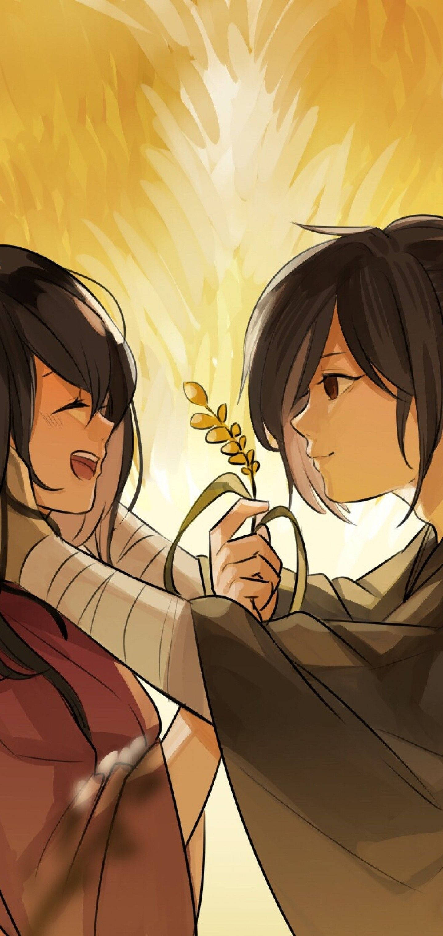 Mio and Hyakkimaru from Dororo - two brave heroes fighting against monsters Picha ya Ukuta