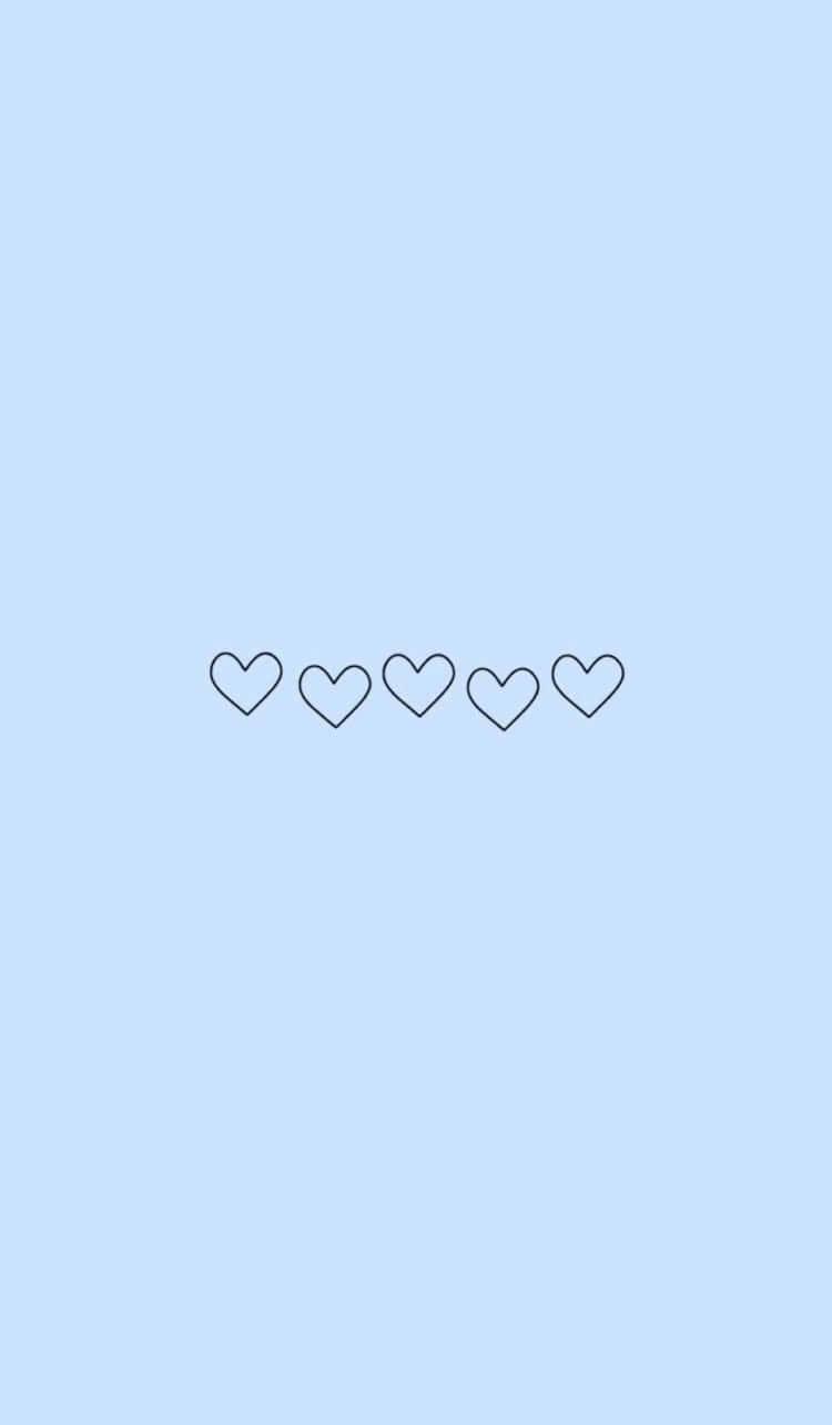 Mioyo ya Bluu ya Kupendeza ya Vsco Aesthetic Picha ya Ukuta