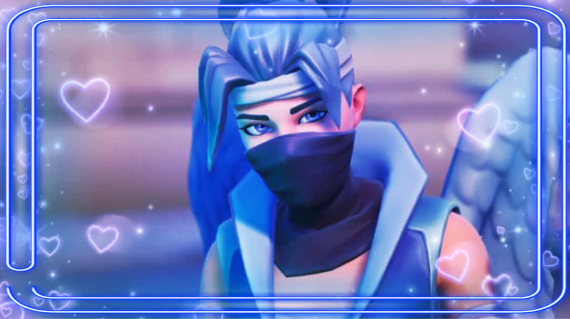 Mioyo ya Bluu ya Kuno ya Fortnite Picha ya Ukuta