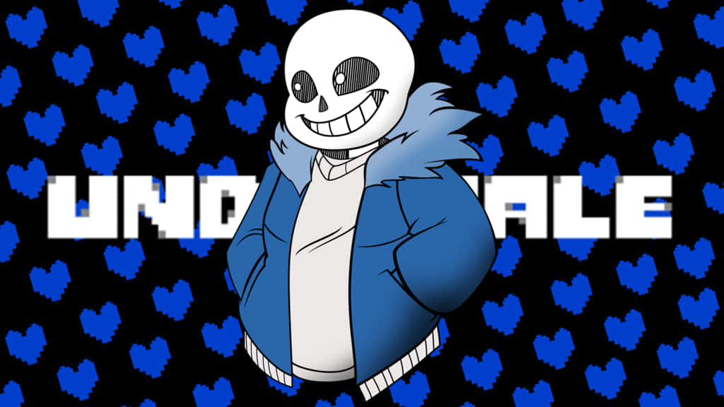Mioyo ya Bluu ya Sans kutoka Undertale Picha ya Ukuta