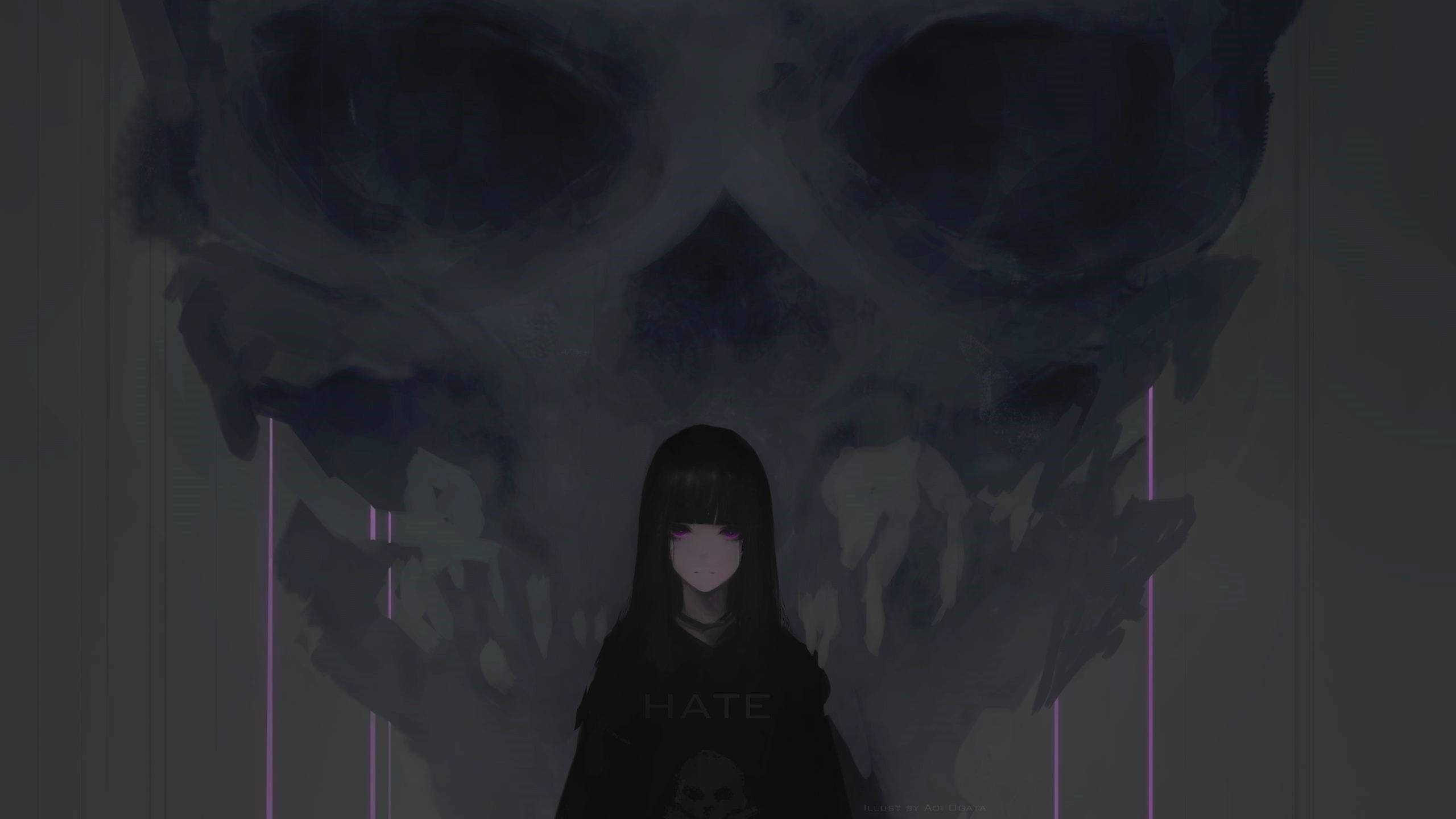 Miss Han Chan Anime Nyeusi Picha ya Ukuta