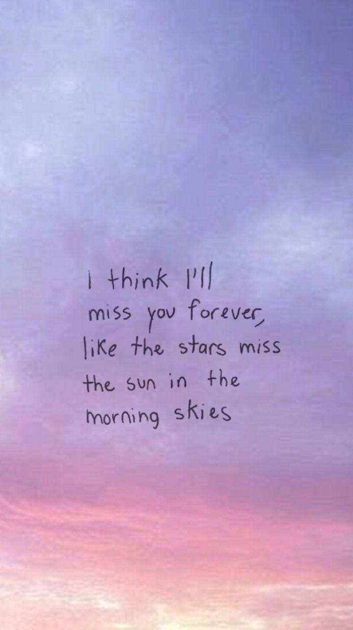 Missing You Summertime Sadness Lyrics Picha ya Ukuta