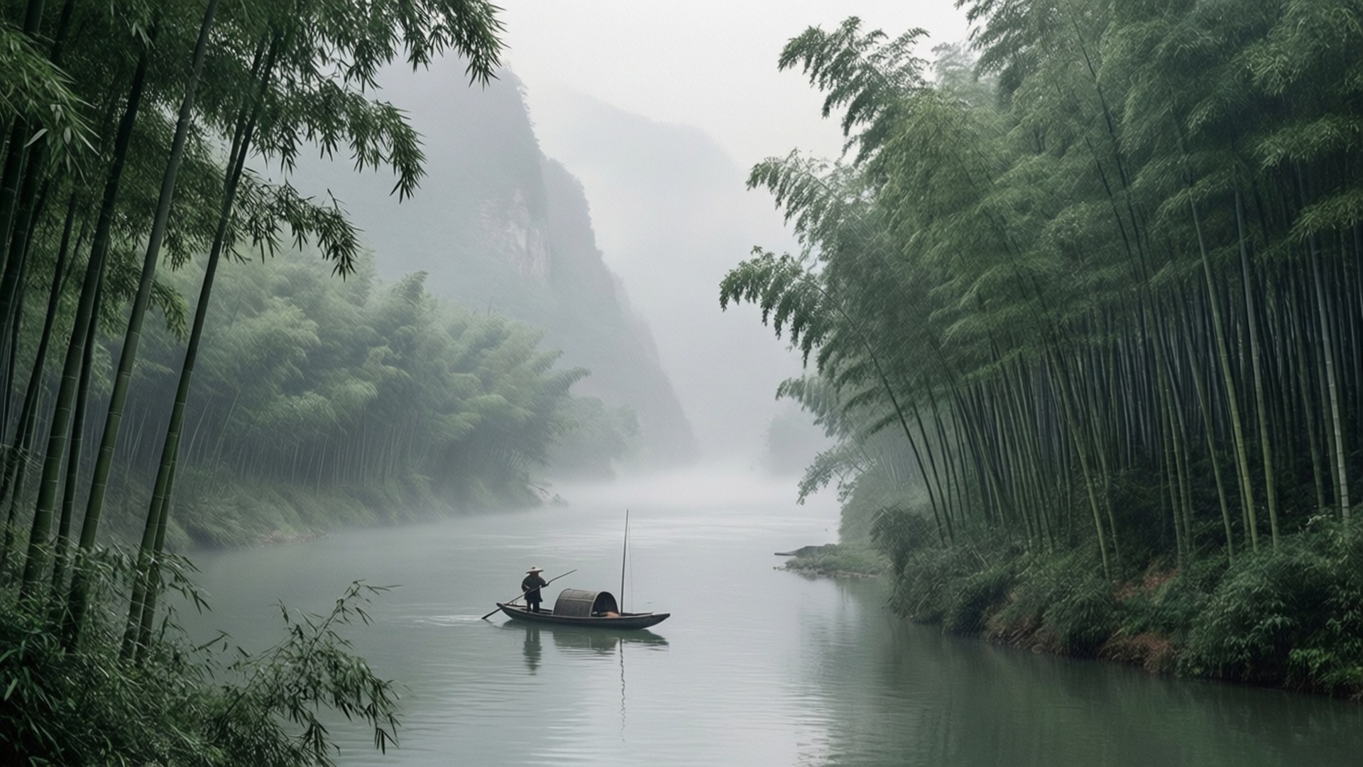Mist ya Yangtze Picha ya Ukuta