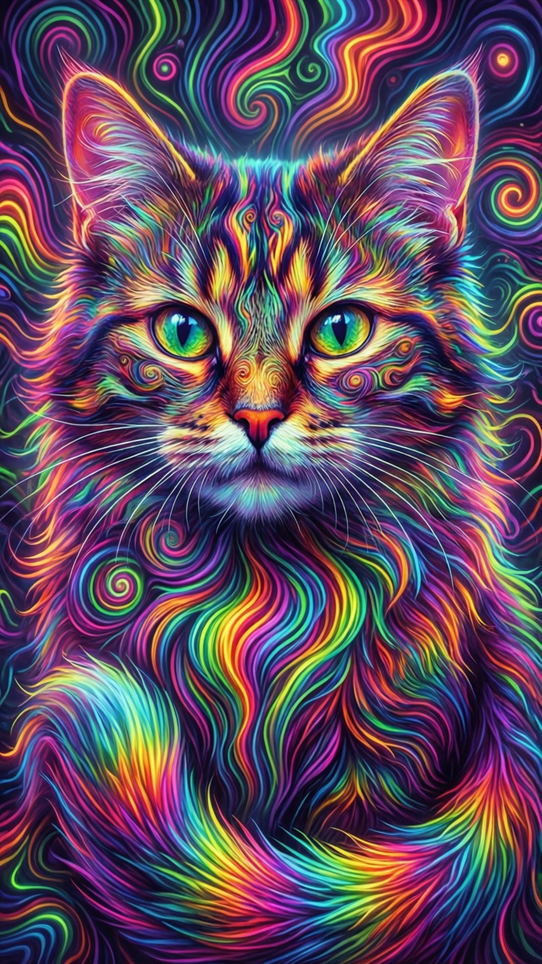 Mistari ya Psychedelic Picha ya Ukuta