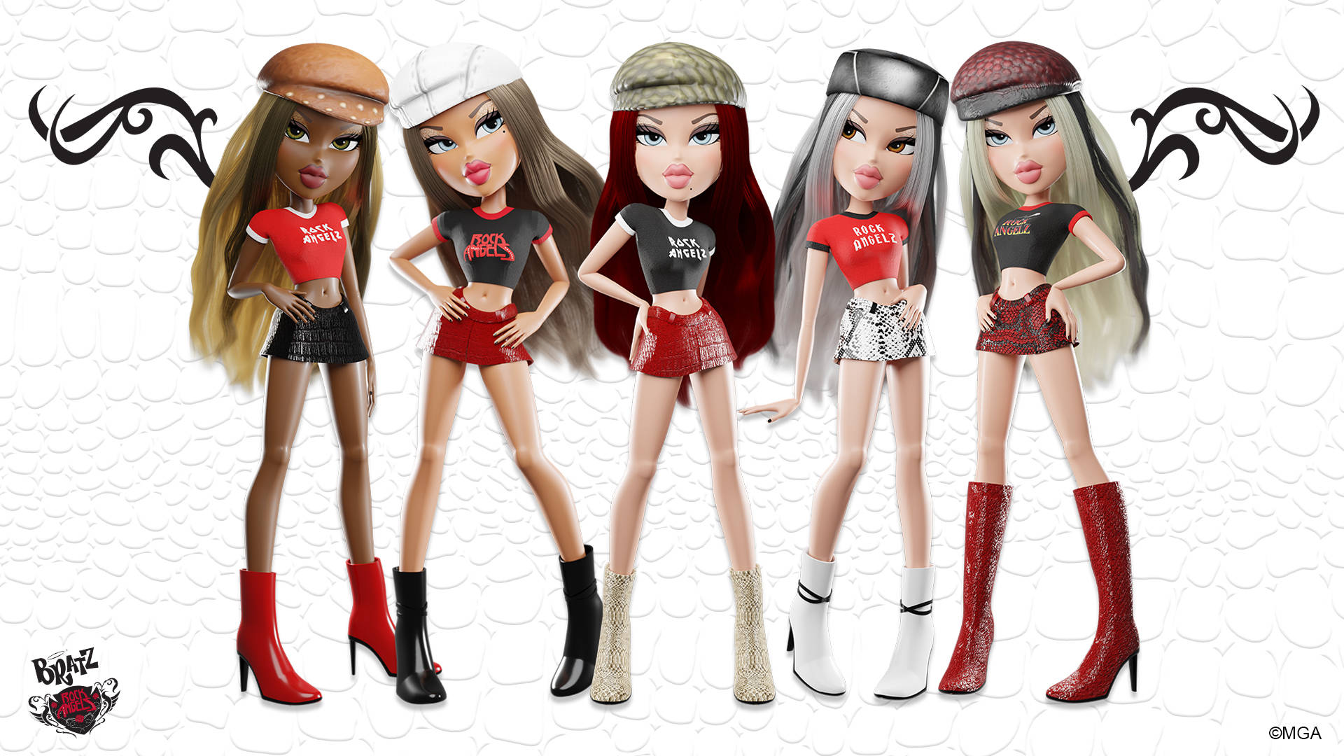 Mitindo ya Bratz wenye Kofia Picha ya Ukuta