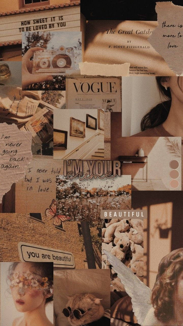 Mitindo ya Brown Aesthetic Picha ya Ukuta