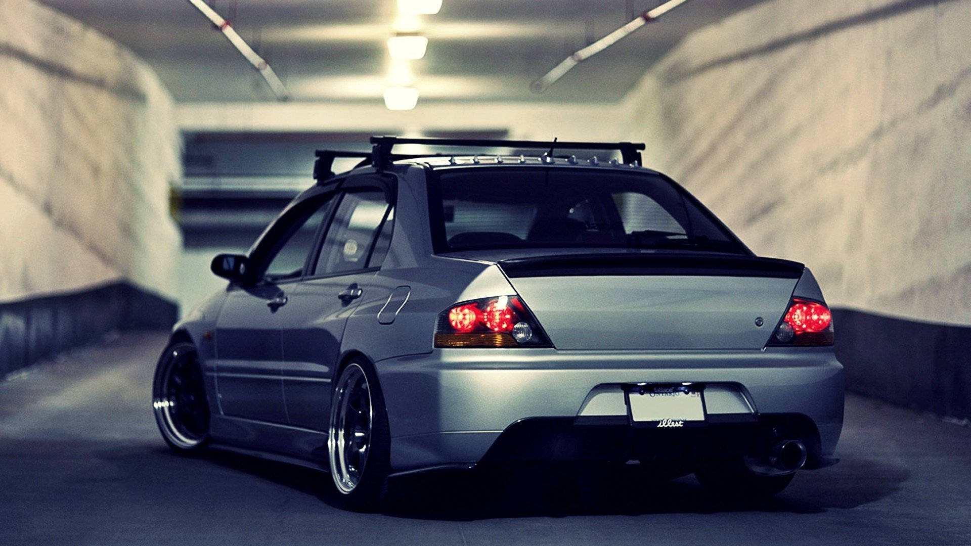 Mitsubishi Lancer yenye Mtindo wa JDM Picha ya Ukuta