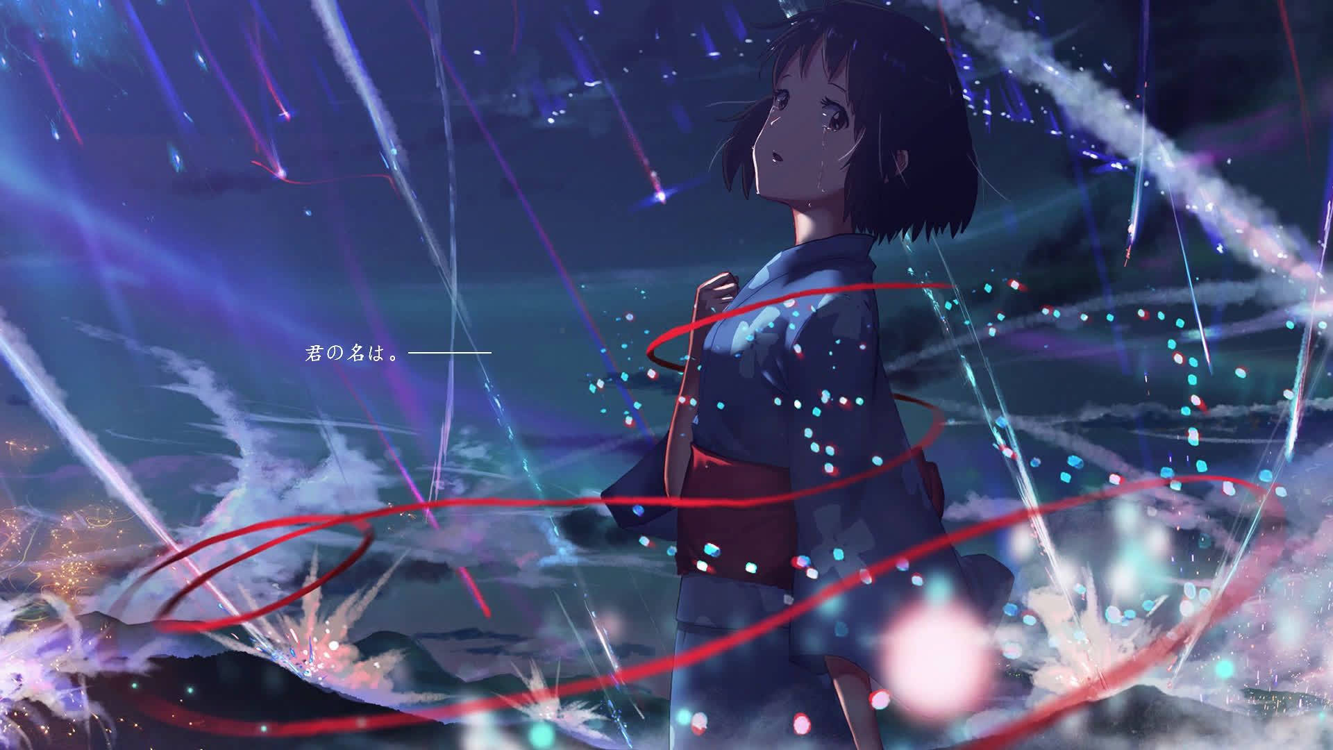 Mitsuha Anime Hai Picha ya Ukuta