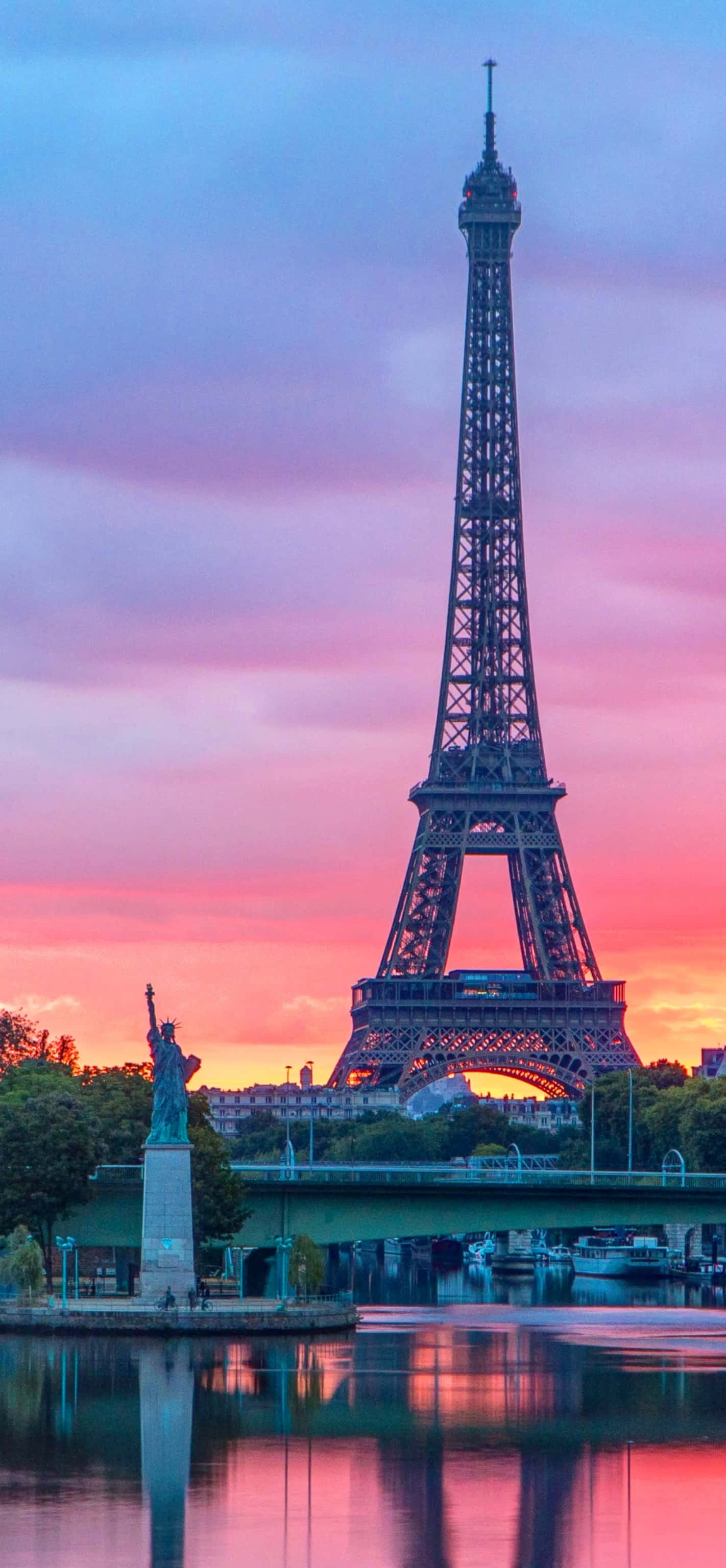 Mji mzuri wa Paris, Ufaransa. Picha ya Ukuta
