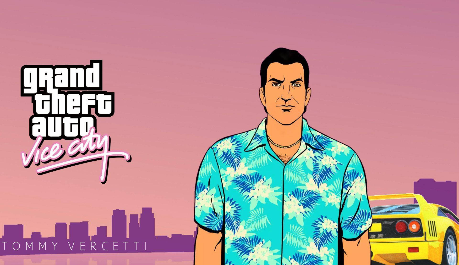 Mji wa GTA Vice Tommy Vercetti Picha ya Ukuta