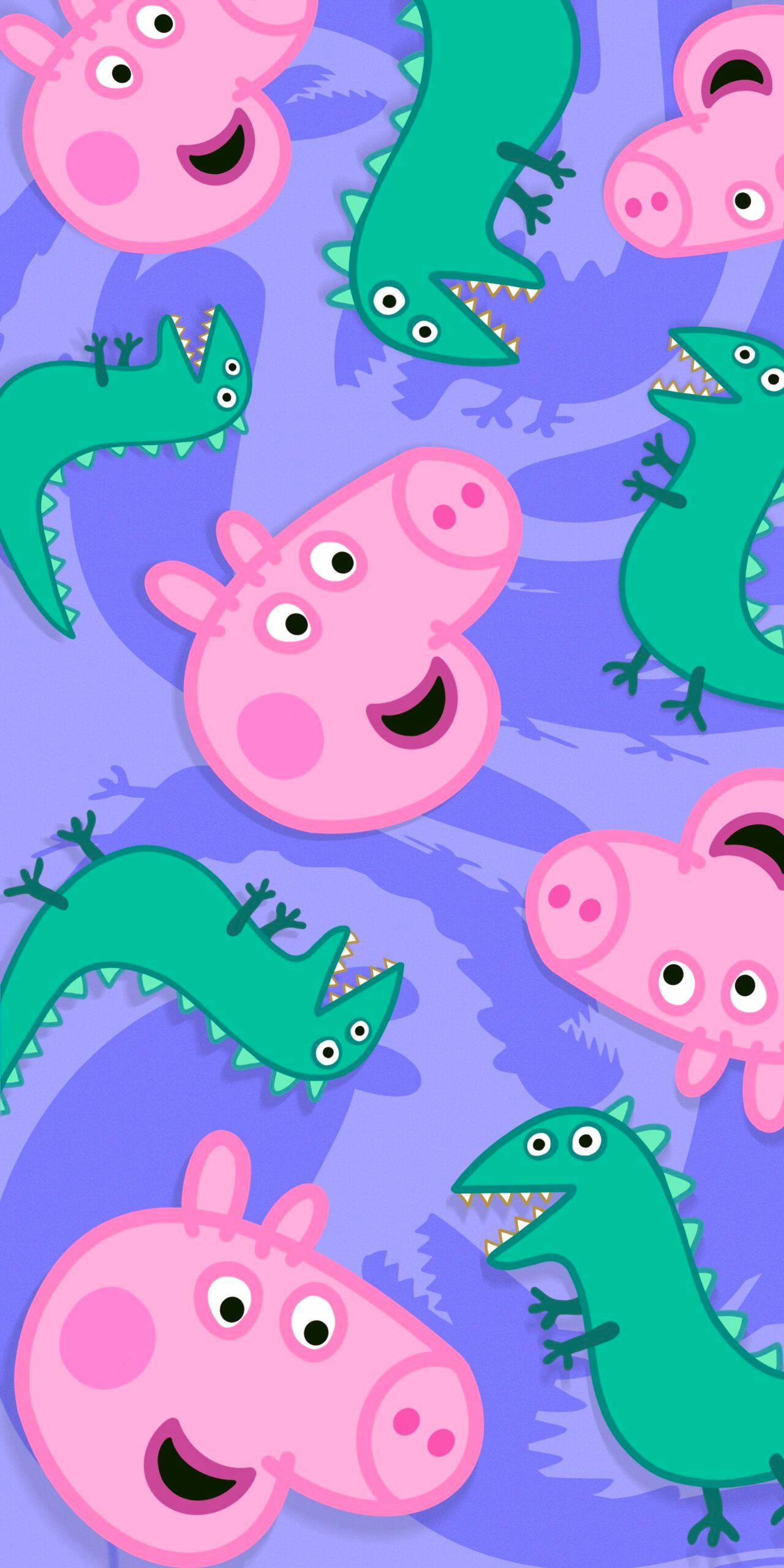 Mjuu Mkubwa Na Peppa Pig iPhone Picha ya Ukuta