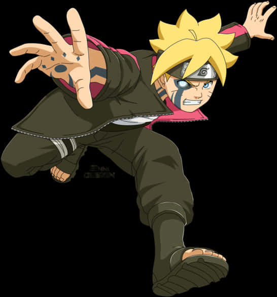 Mkaa wa Ninja wa Boruto Uzumaki Picha ya Ukuta
