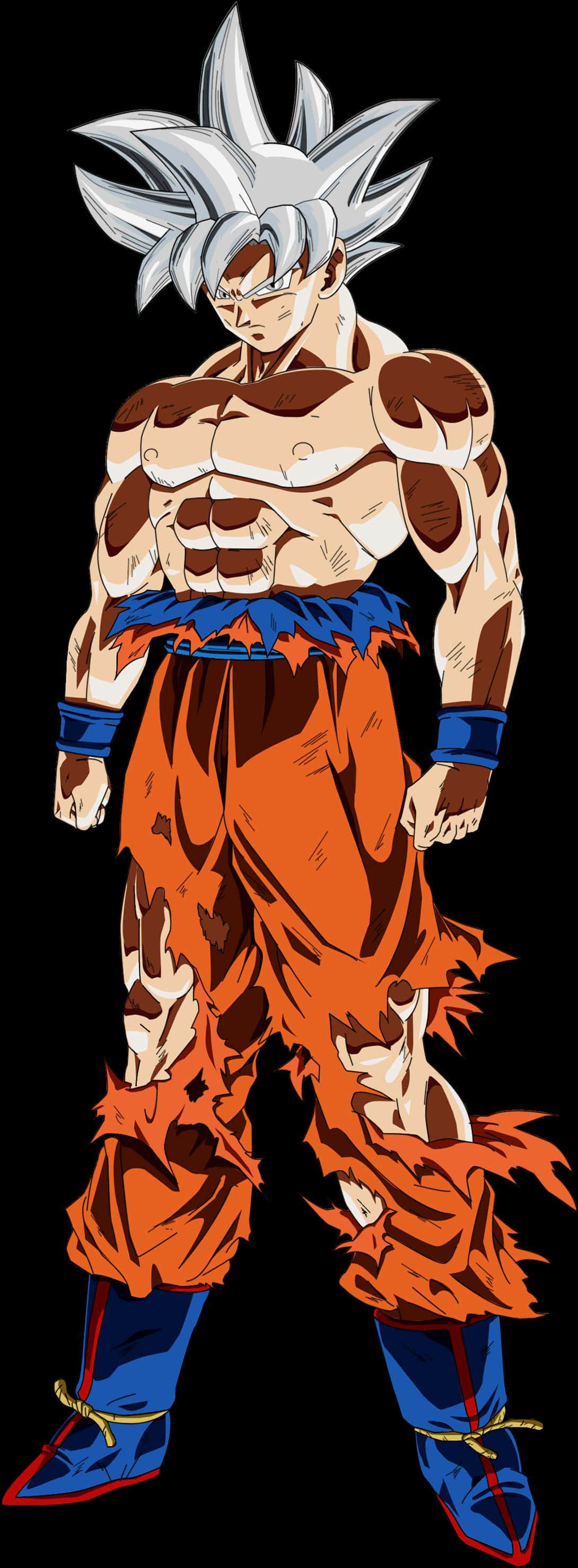 Mkaa wa Ultra Instinct Goku Akiwa Amesimama Picha ya Ukuta