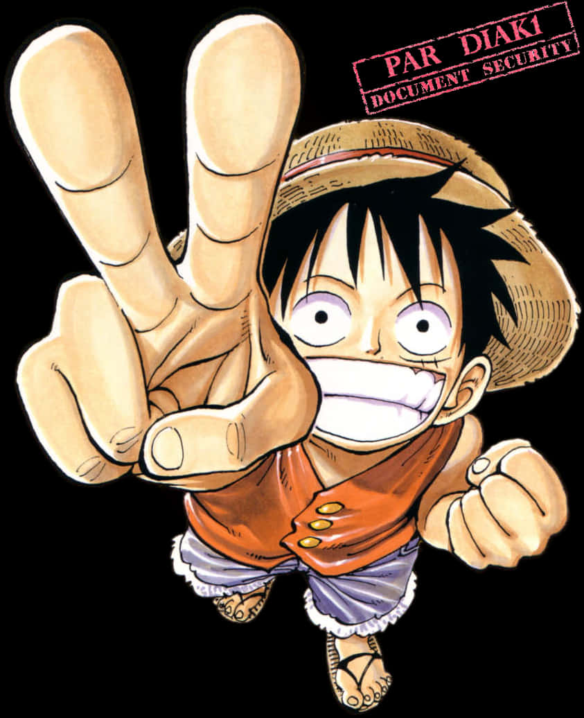 Mkaa wa Ushindi wa Luffy One Piece Picha ya Ukuta