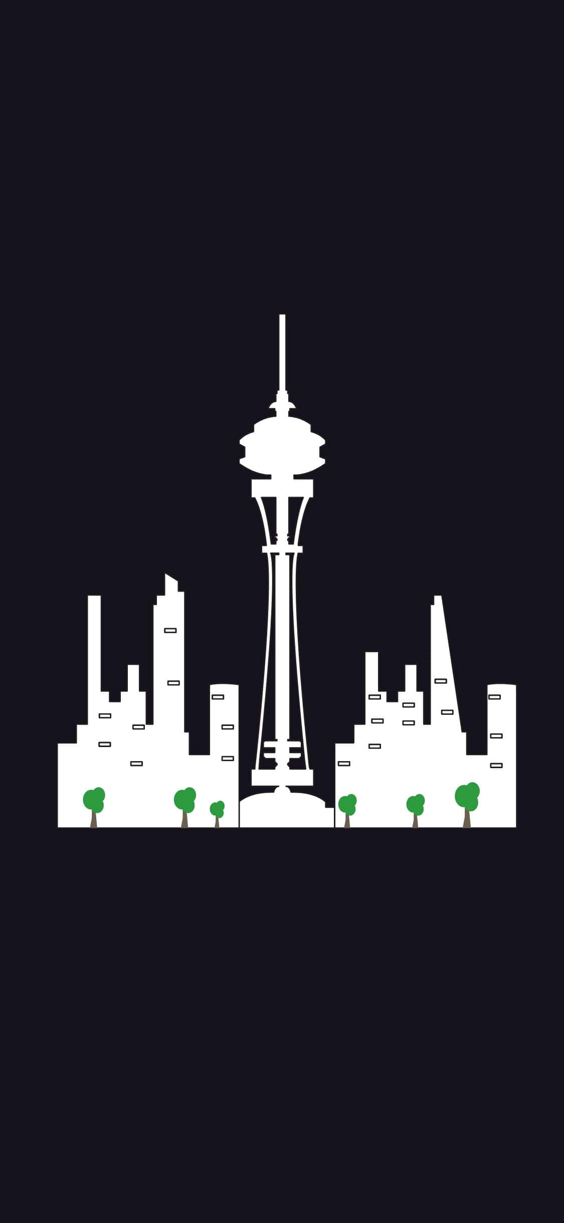 Mkabala wa kusisimua wa Seattle, Washington kama ilivyoona kwa lensi ya iPhone X. Picha ya Ukuta