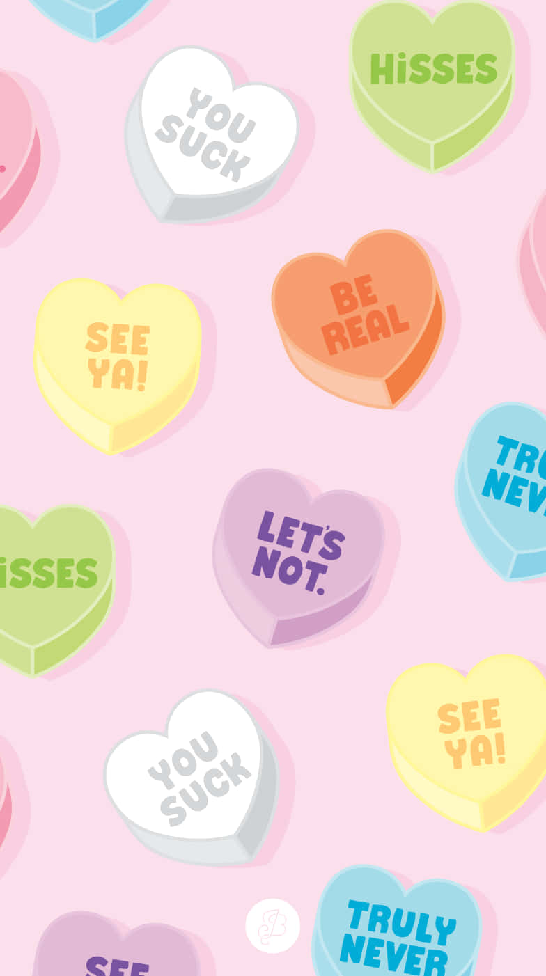 Mkandarasi wa Dijitali wa Mwamba wa Valentines wa Kupinga Mwamba Picha ya Ukuta