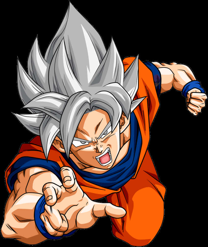Mkao wa Goku Ultra Instinct Akiwa Tayari Kupambana Picha ya Ukuta