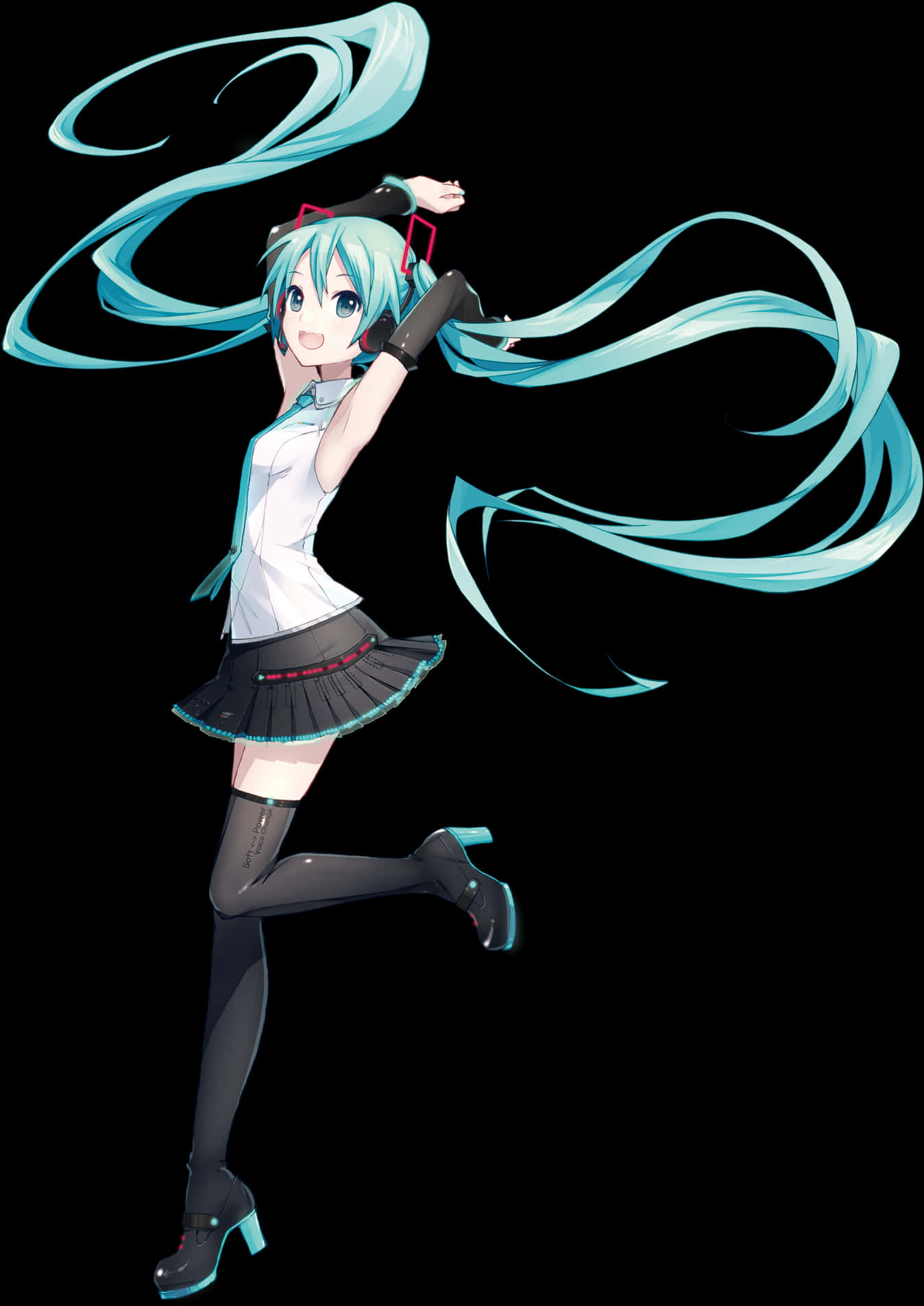 Mkao wa Hatsune Miku wenye Nguvu Picha ya Ukuta