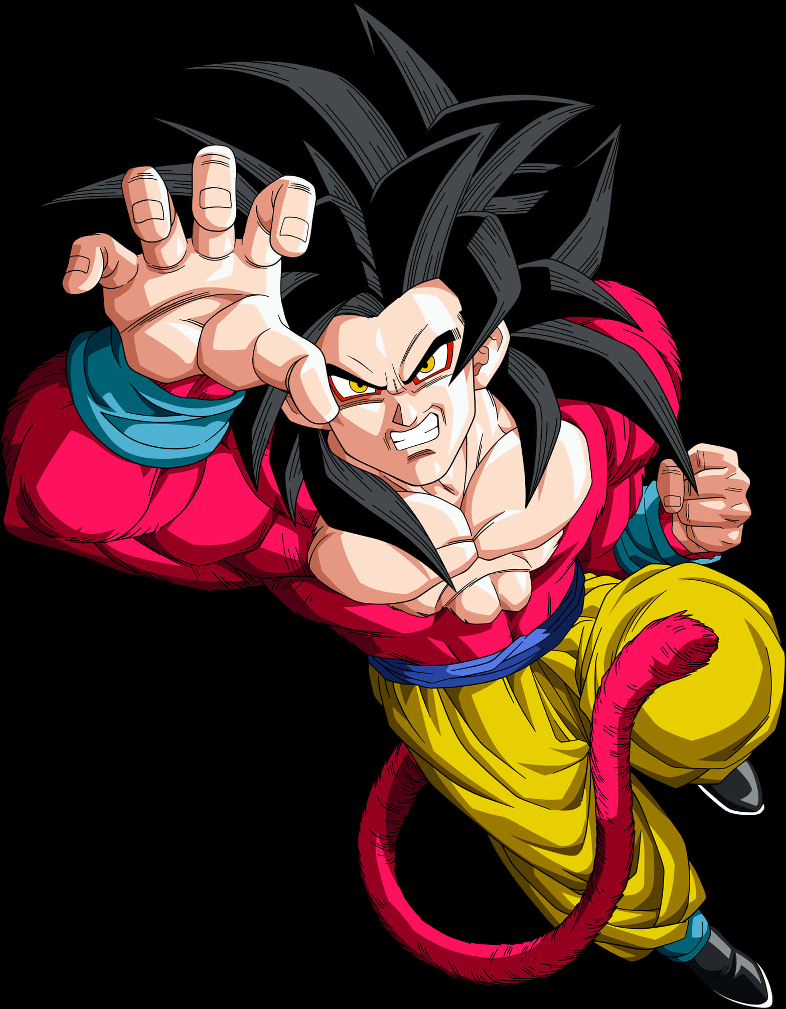 Mkao wa Hatua wa Super Saiyan4 Goku Picha ya Ukuta