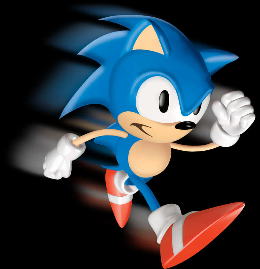 Mkao wa Kukimbia wa Sonic wa Kawaida Picha ya Ukuta