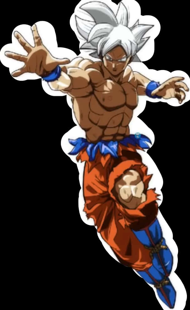 Mkao wa Mapambano wa Goku Ultra Instinct Picha ya Ukuta