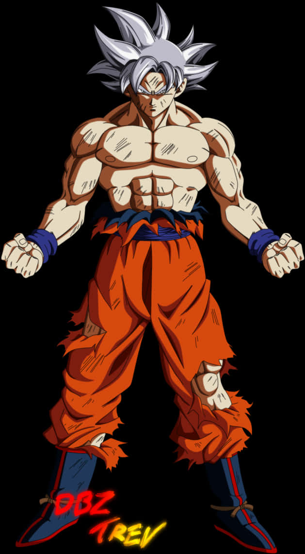 Mkazo wa Nguvu wa Goku Ultra Instinct Picha ya Ukuta