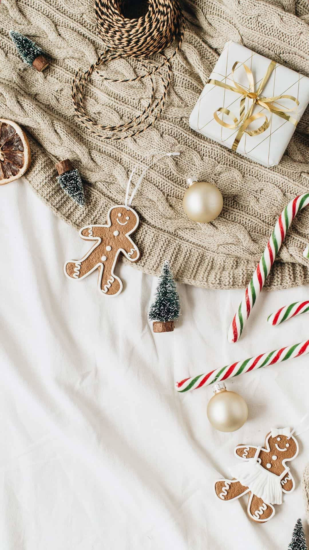 Mkeka Mzuri wa Krismasi wa Aesthetic Picha ya Ukuta