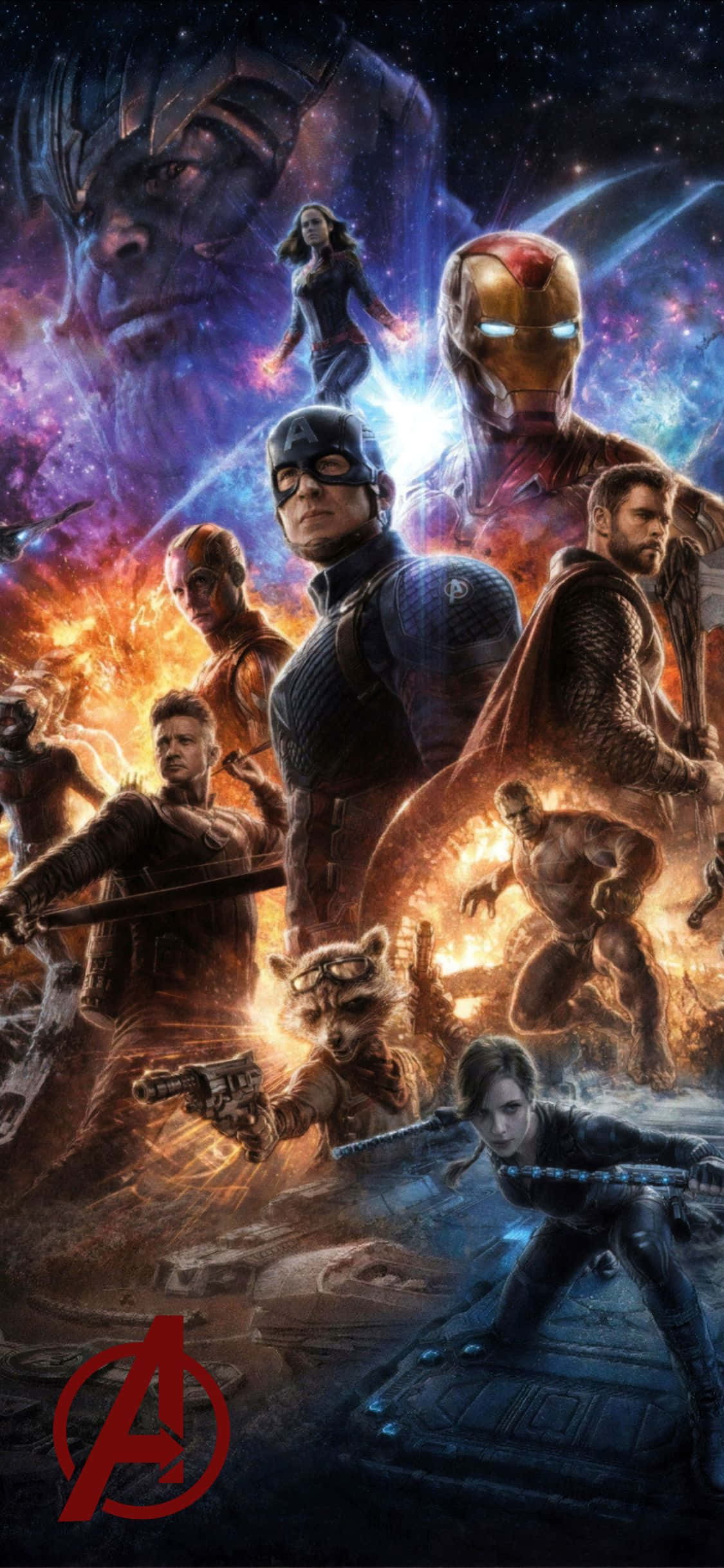 Mkondoni wa Avengers wa iPhone XS Thanos na Waziri Picha ya Ukuta