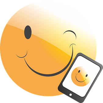 Mkononi wa Emoji Inayotabasamu Picha ya Ukuta