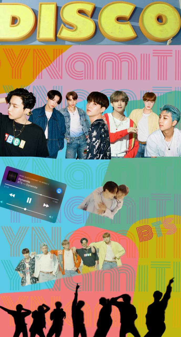 Mkusanyiko wa Disco Aesthetic wa BTS Dynamite Picha ya Ukuta