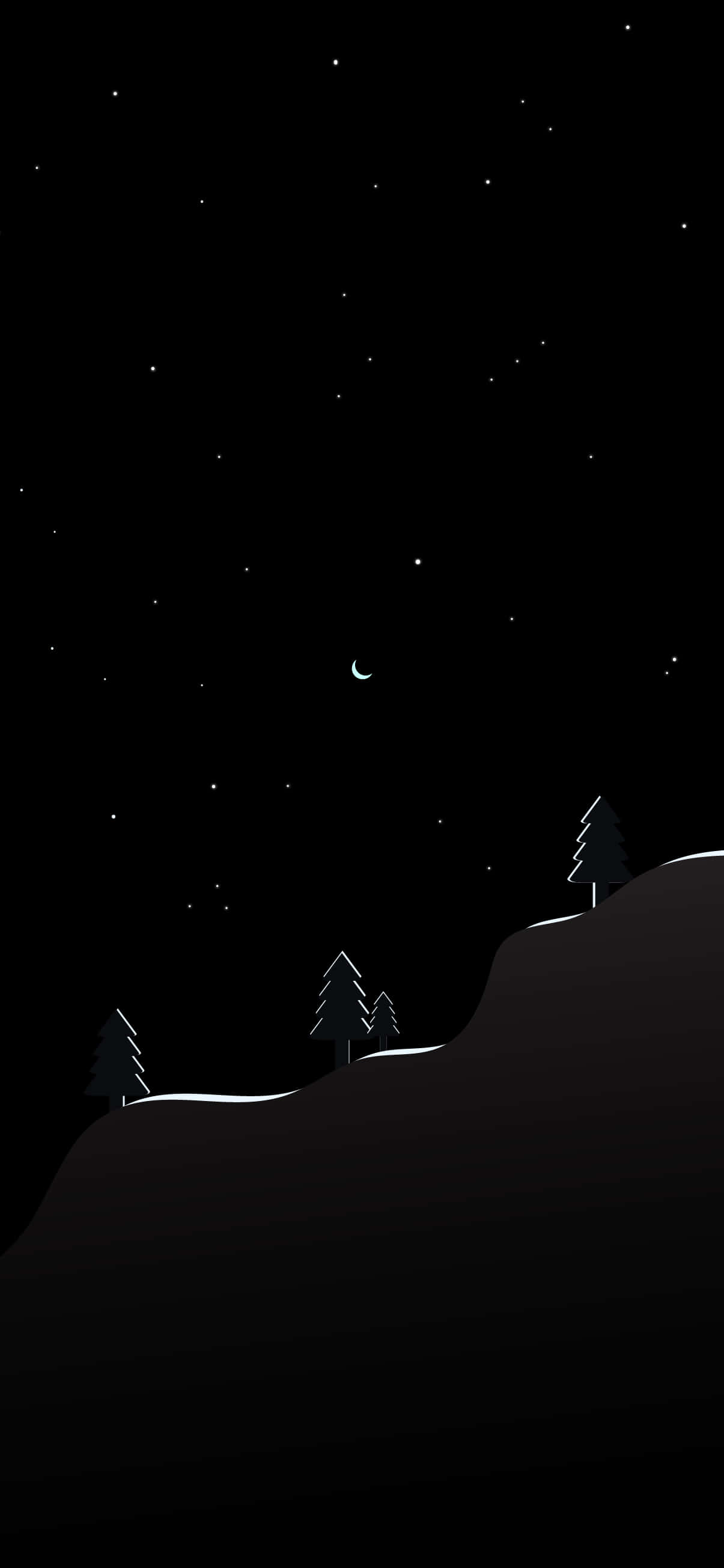 Minimal Mountain Pixel 3 OLED Background Picha ya Ukuta