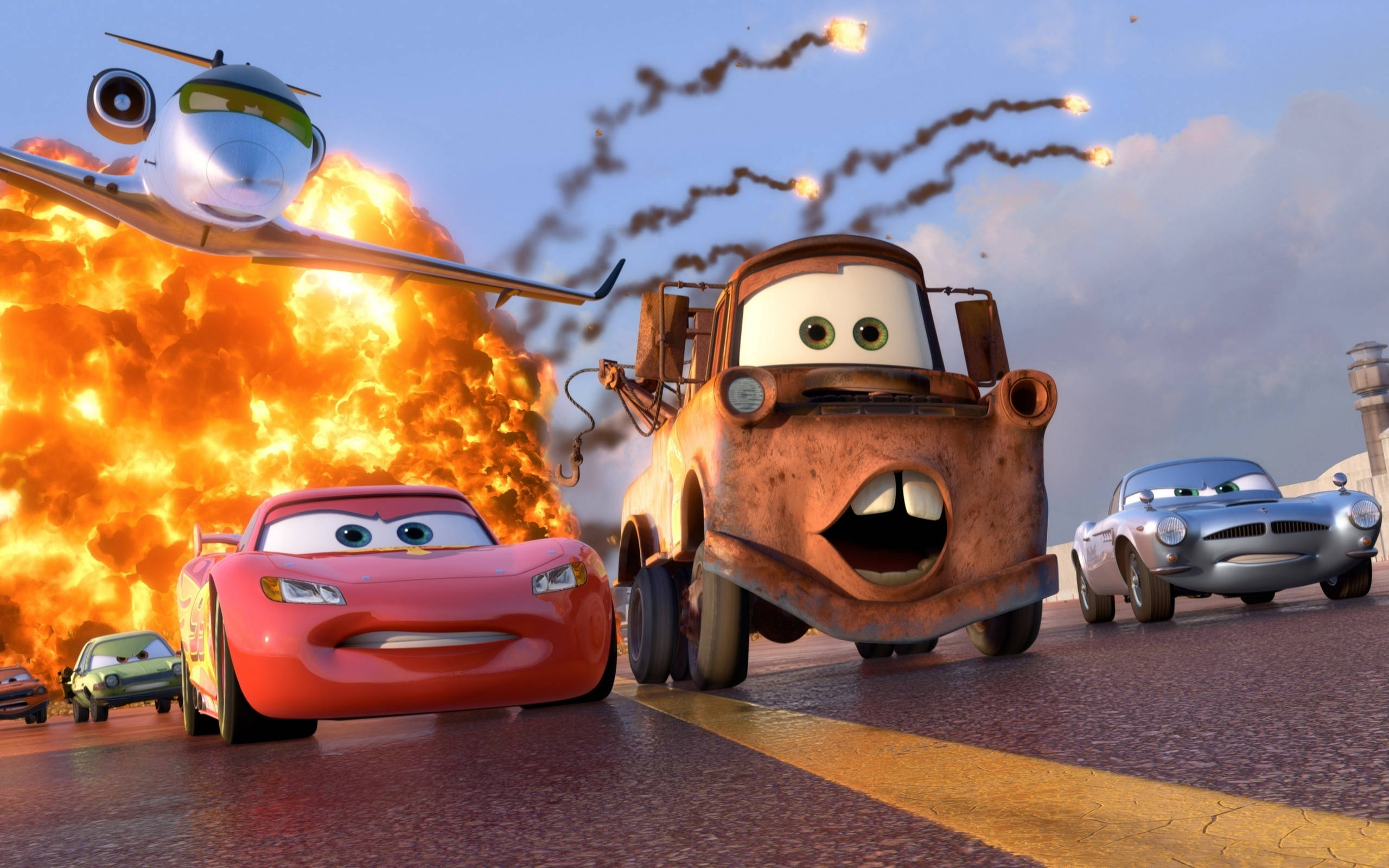 Mlipuko Katika Cars 2 Picha ya Ukuta