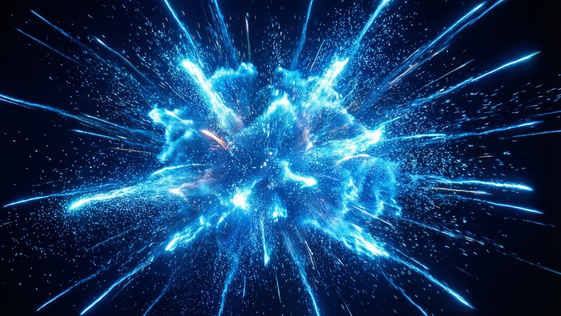 Mlipuko wa Bluu wa Neon Picha ya Ukuta