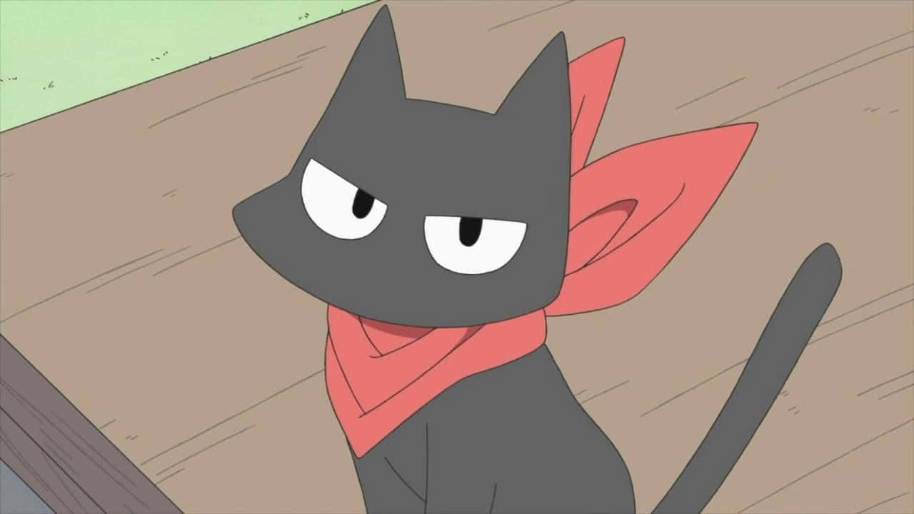 Mnyama wa anime mzuri anayetazama kamera Picha ya Ukuta