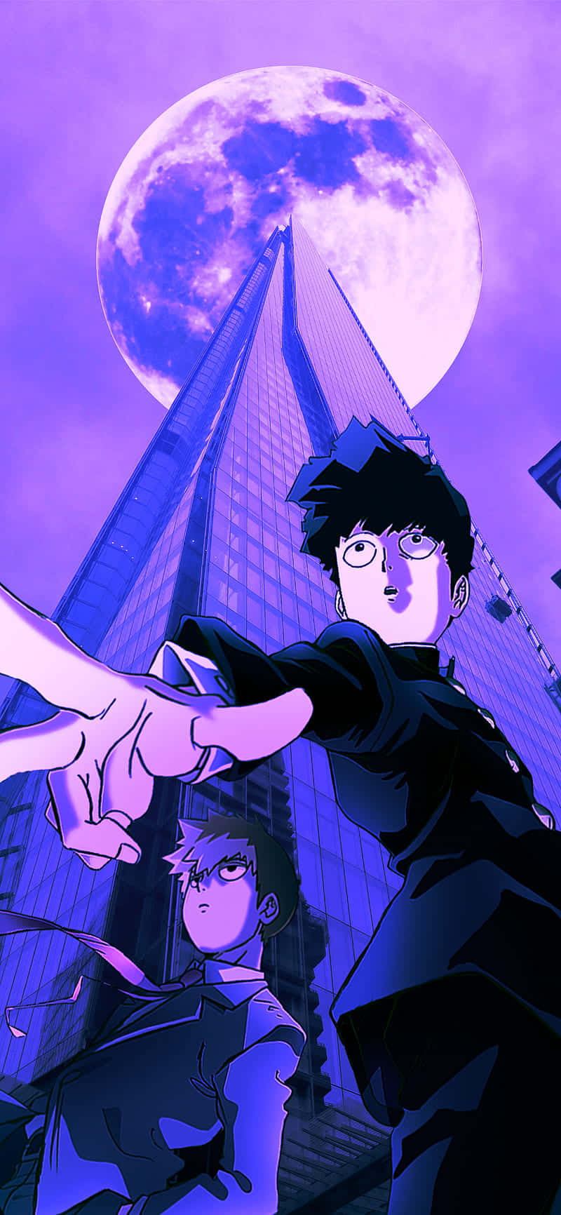 Mob Psycho Purple Picture Picha ya Ukuta