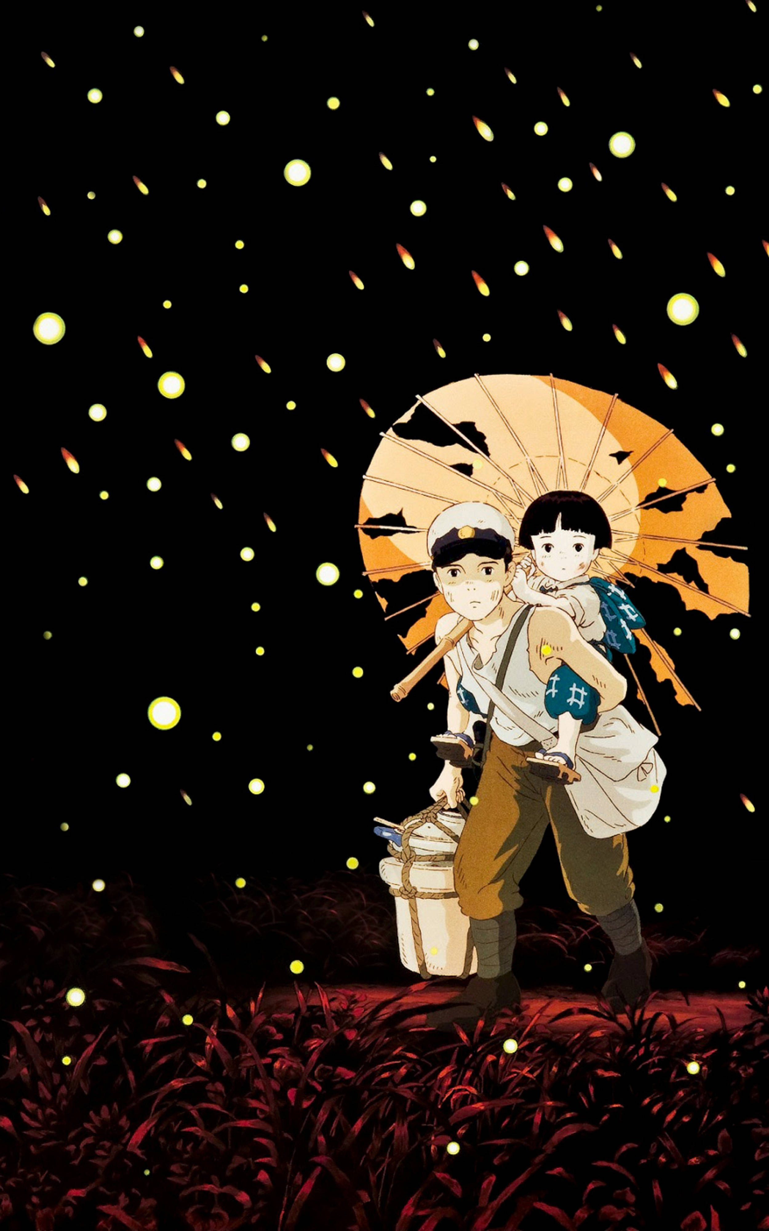 Mobile Grave Of Fireflies Picha ya Ukuta