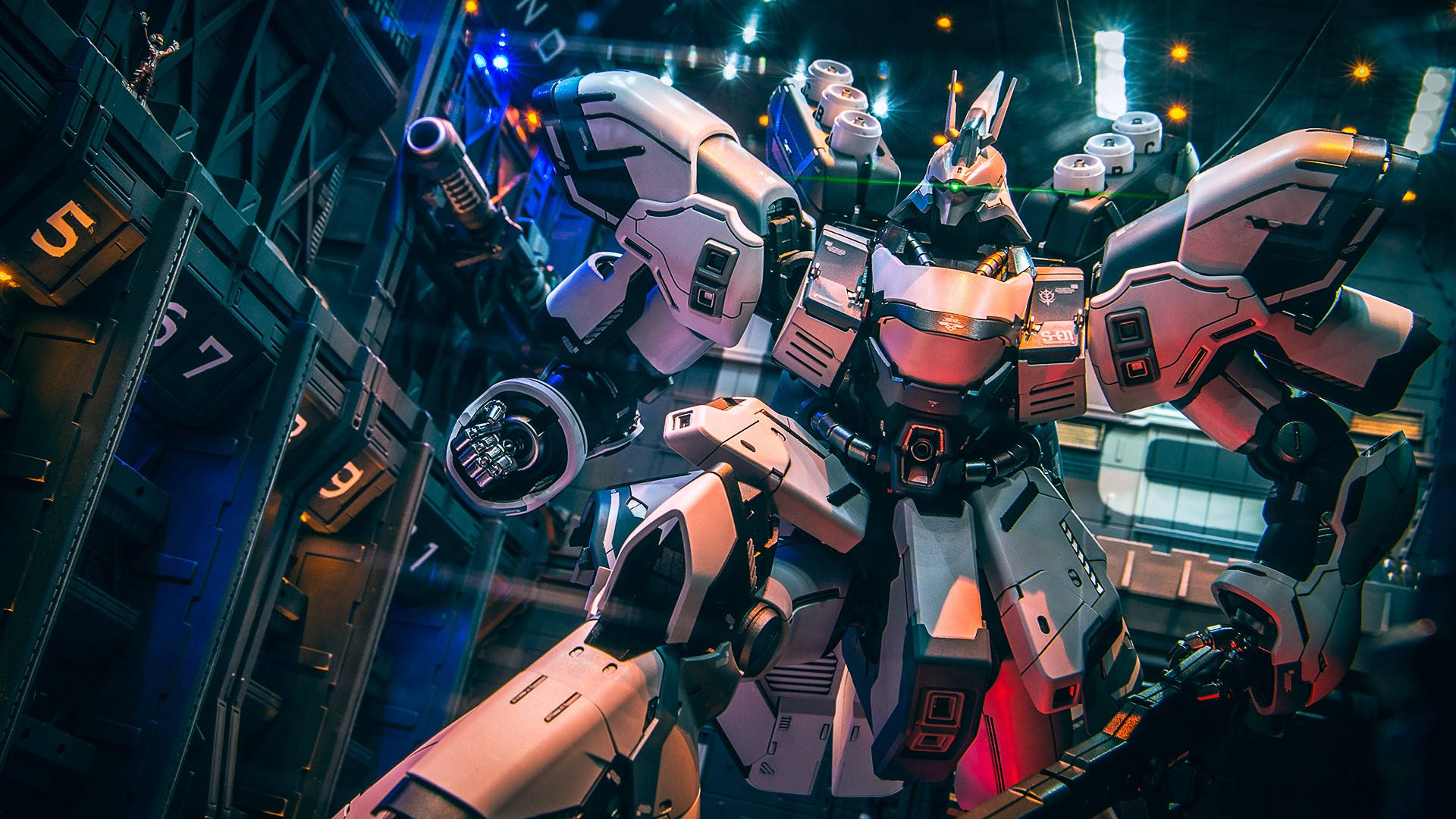 Mobile Suit Gundam Akiwa Na Bunduki Ya Mashine Picha ya Ukuta