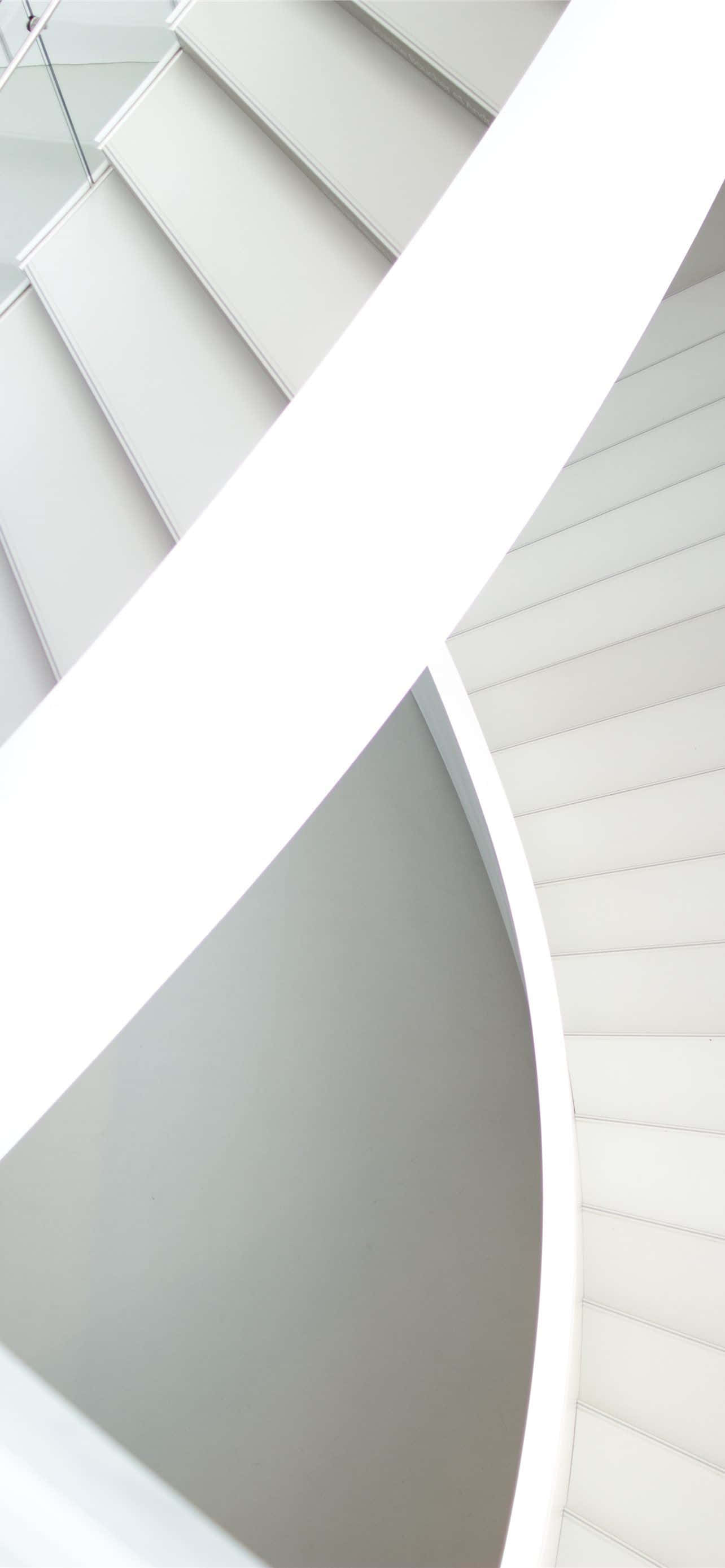 Modern Architecture White Stairs iPhone Picha ya Ukuta