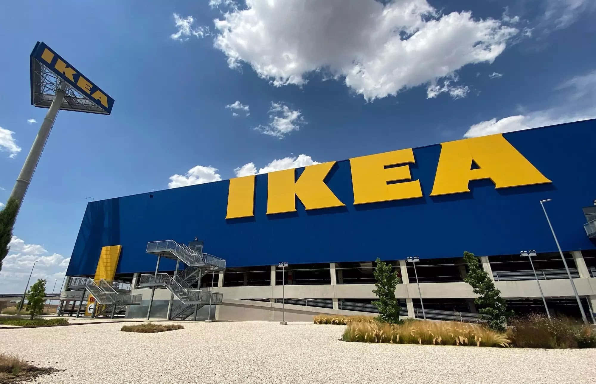Modern IKEA Living Room Design Picha ya Ukuta