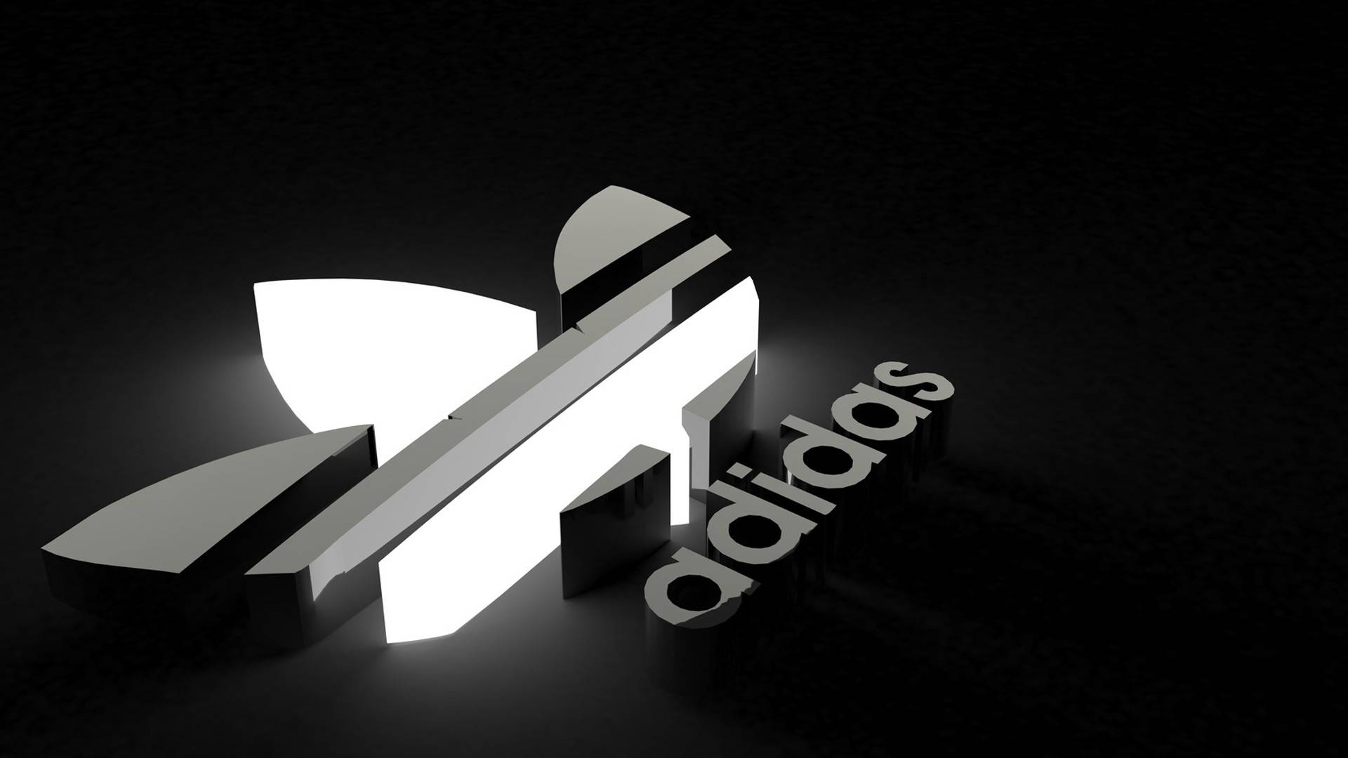Monochrome Adidas Brand Logo Picha ya Ukuta
