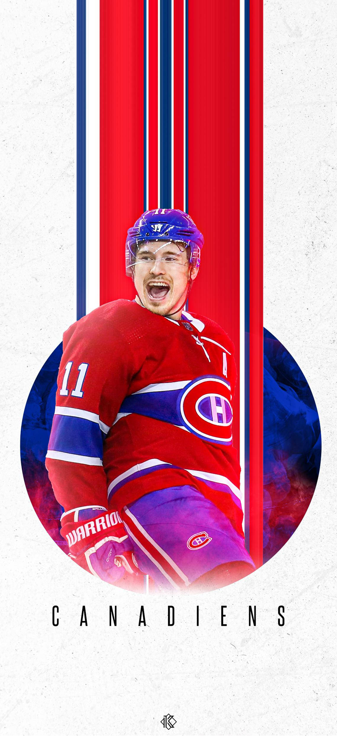 Montreal Canadiens #11 Gallagher Picha ya Ukuta