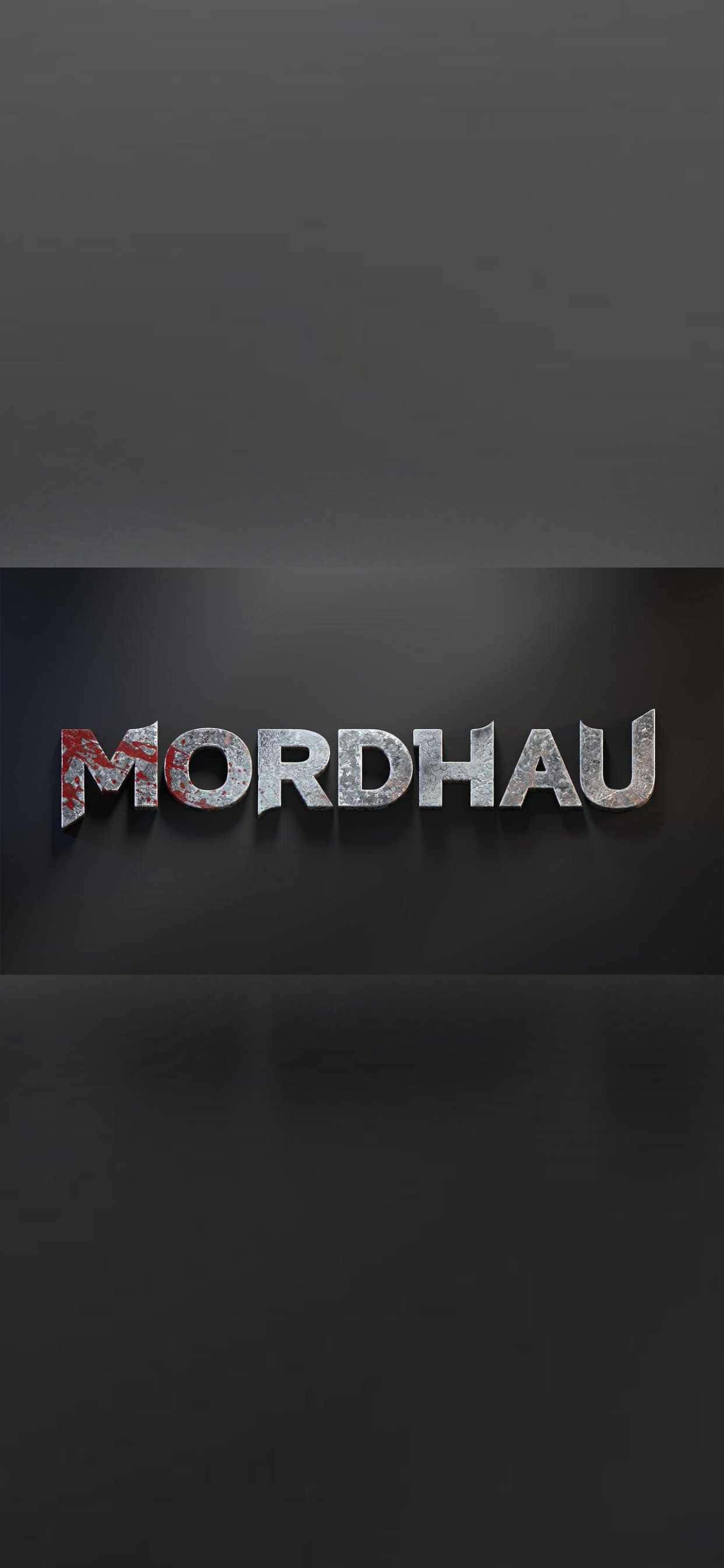 mordhau logo kwenye background ya giza Picha ya Ukuta